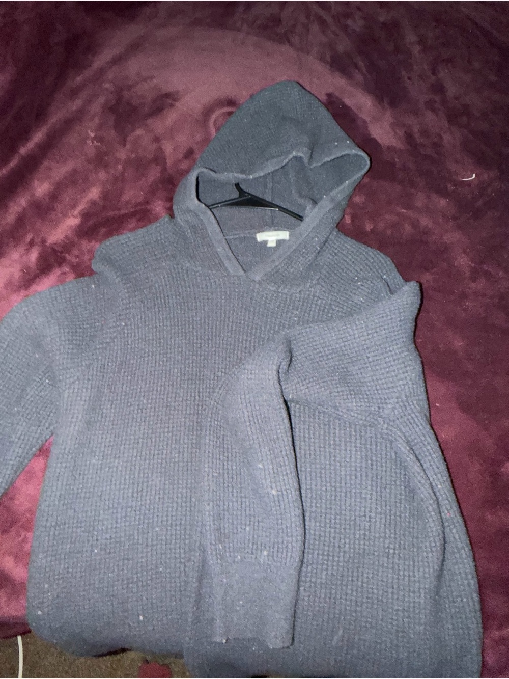 Men's Hooded Knit Sweater in grey